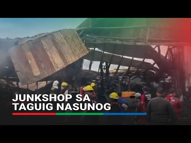 ⁣Junkshop sa Taguig nasunog; pinsalang iniwan aabot sa P40M | ABS-CBN News