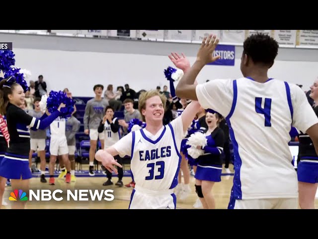 Athlete with cerebral palsy clears bleachers with inspiring basketball shot