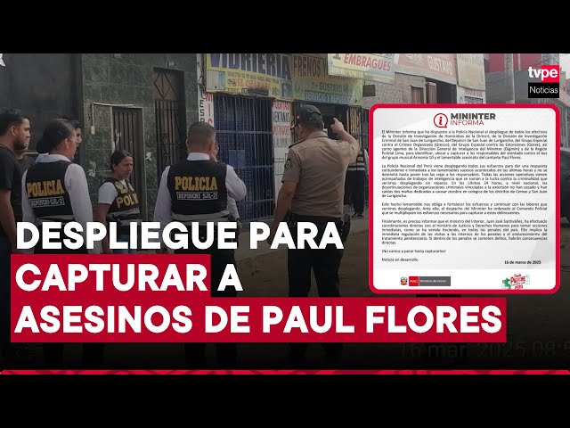 ⁣Mininter: PNP no se detendrá hasta poner tras las rejas a responsables de la muerte de Paul Flores