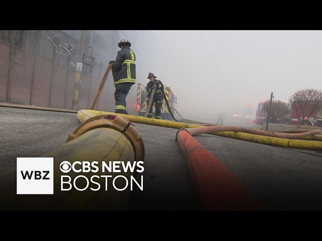 Fire at Roxbury recycling facility may burn for days under piles of construction debris