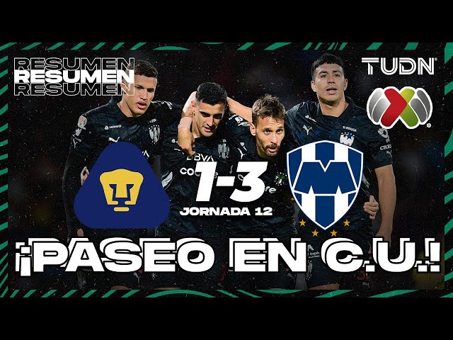 ⁣Resumen y goles | Pumas 1-3 Monterrey | Liga Mx - CL2025 J12 | TUDN