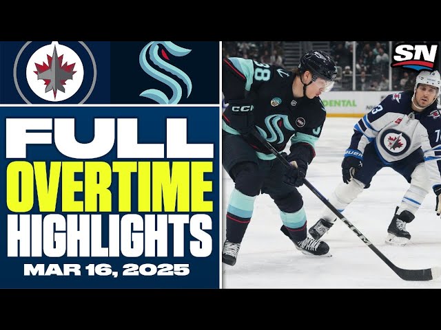 ⁣Winnipeg Jets at Seattle Kraken | FULL Overtime Highlights - March 16, 2025