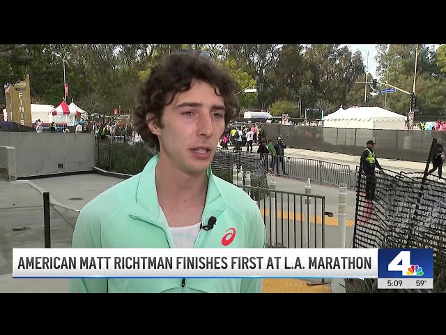 ⁣Matt Richtman becomes 1st American to win LA Marathon in over 30 years