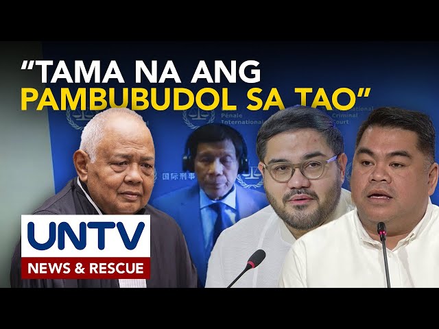 House leaders, nanawagan sa kampo ng mga Duterte na wag i-pulitika ang ICC