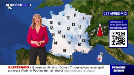 Du soleil sur l'ensemble de la France, avec des températures comprises entre 10°C et 17°C... La