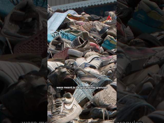 ⁣Over 300,000 shoes pile up in warehouse as recycling project stalls