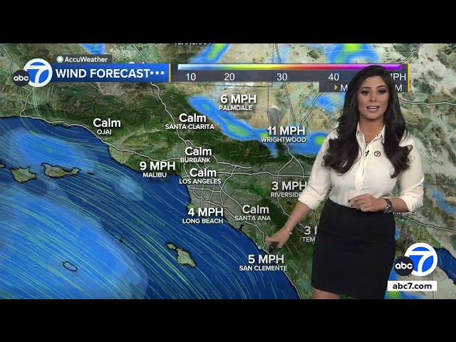 ⁣Chance of light showers in parts of SoCal on Monday before several days of sunshine