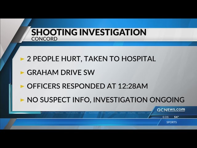 ⁣Two people hurt after shooting in Concord