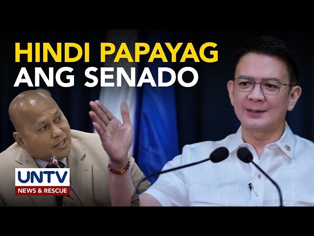 ⁣Sen. Bato, 'di maaaresto sa loob ng Senado hanggang magpasya ang SC – SP Escudero