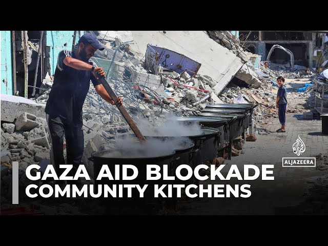 ⁣Gaza community kitchens forced to close due to Israeli aid blockade