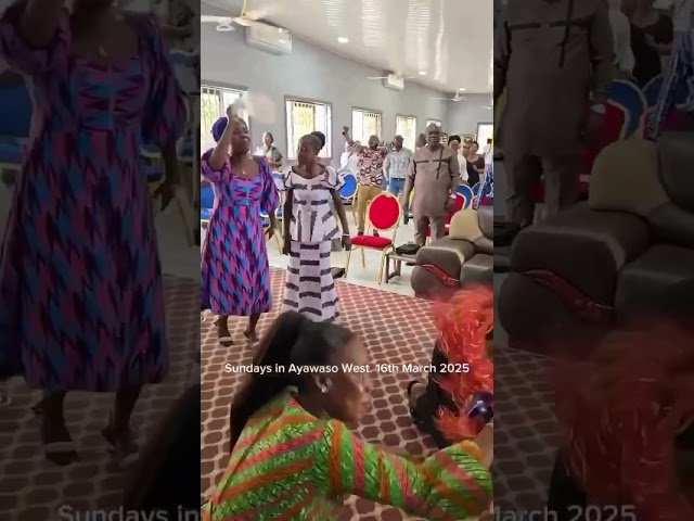 ⁣John Dumelo takes part in a fellowship service at one of the churches in his constituency.