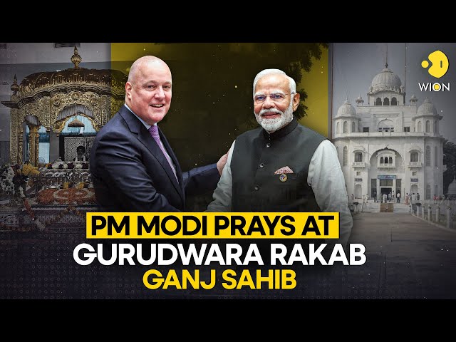 ⁣PM Modi LIVE: New Zealand's PM Luxon Visits Gurudwara Rakab Ganj Sahib With Indian PM Narendra 