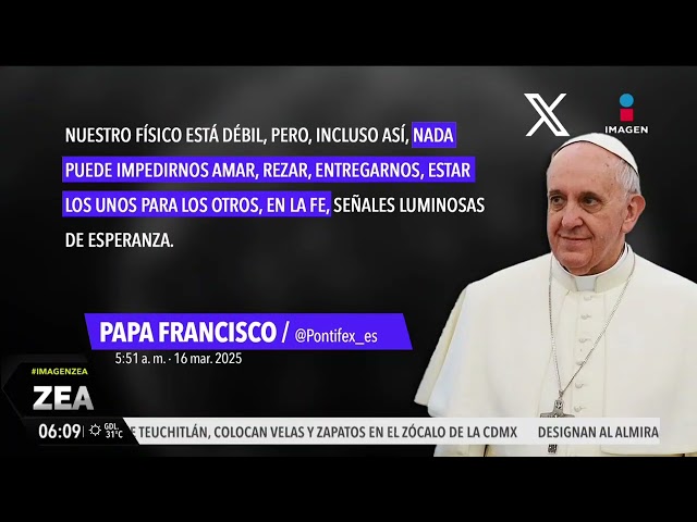 ⁣El papa Francisco reaparece tras pasar 31 días hospitalizado | Noticias con Francisco Zea