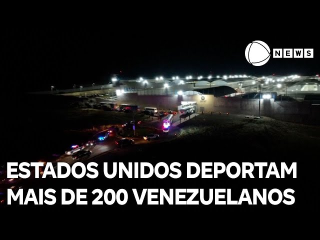 ⁣Estados Unidos deportam mais de 200 venezuelanos