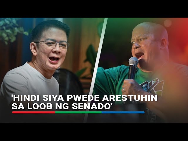 ⁣Escudero explains why Dela Rosa can't be arrested within Senate premises