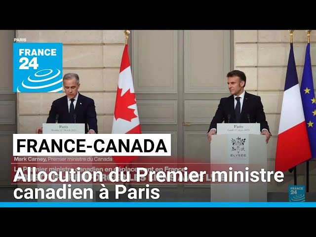 France-Canada : allocution du Premier ministre canadien en visite à Paris • FRANCE 24