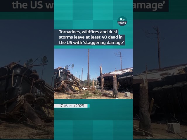 ⁣Tornadoes and wildfires leave at least 40 dead in the US with 'staggering damage' | ITV Ne