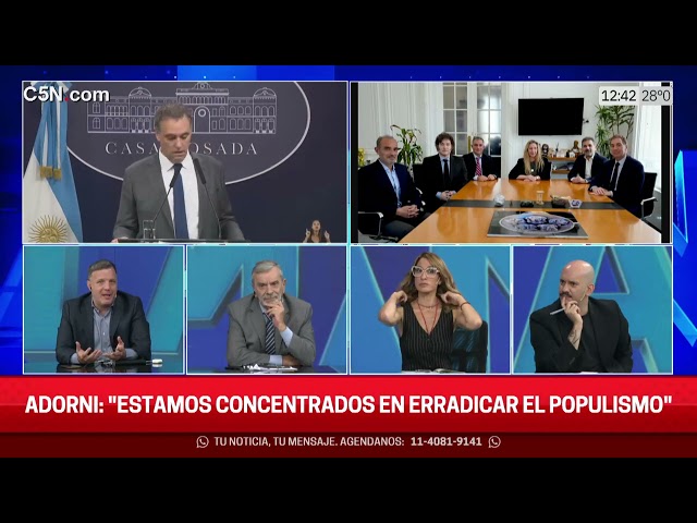 ADORNI: "ESTAMOS CONCENTRADOS en ERRADICAR el POPULISMO"