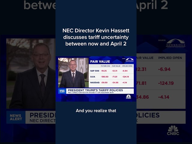 ⁣NEC Director Kevin Hassett discusses tariff uncertainty between now and April 2