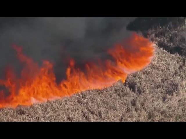 ⁣High fire danger with gusty winds Monday