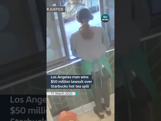 ⁣Los Angeles man wins $50 million lawsuit over Starbucks hot tea spill | ITV News