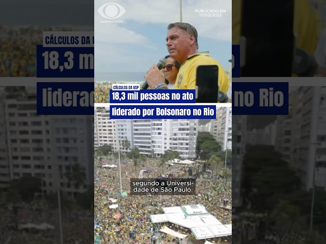 ⁣Como a USP contabilizou 18,3 mil pessoas no ato de Bolsonaro pró-anistia, em Copacabana, no Rio.