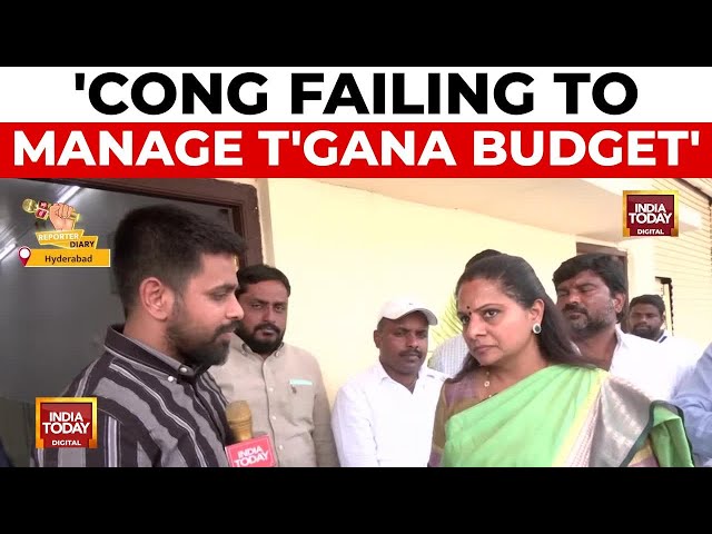 ⁣BRS Leader K Kavitha Slams Congress Government's Financial Management in Telangana