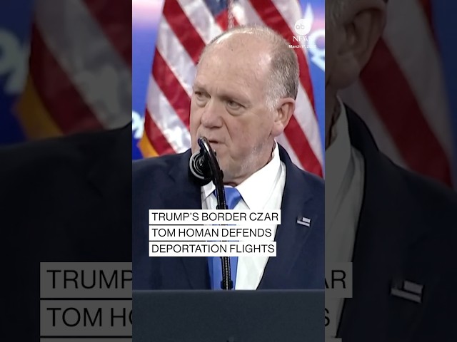 ⁣Trump’s border czar Tom Homan defends deportation flights