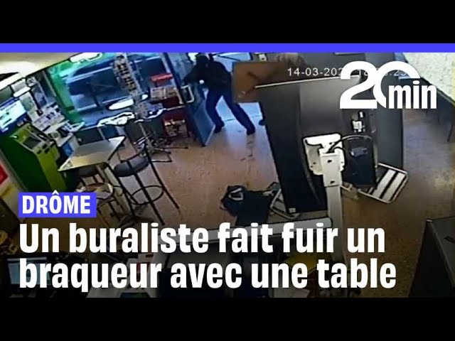 Un buraliste fait fuir un braqueur avec une table