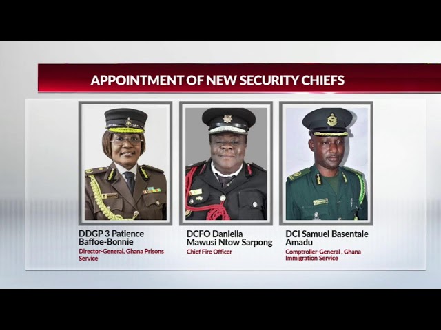 ⁣Watch the swearing-in of Security Chiefs by President Mahama