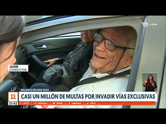 Casi un millón de multas por invadir vías exclusivas