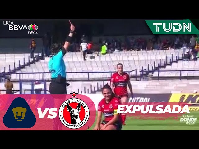 ¡DE CÁRCEL! Roja directa a Jazmin | Pumas 0-0 Tijuana | Liga MX Femenil - J12 CL2025 | TUDN