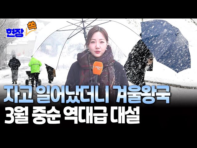 ⁣[현장쏙] 3월 중순에 새하얘진 세상?!…전국 곳곳 대설 특보 발령 / 연합뉴스TV (YonhapnewsTV)