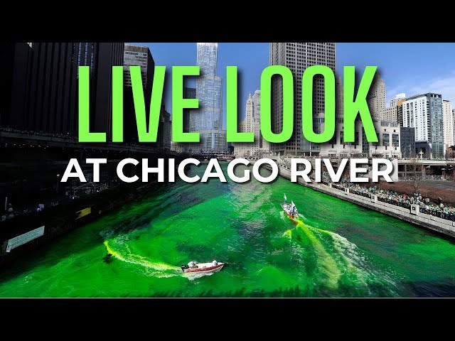 ⁣Is the Chicago River still green? ☘️ (Mar. 17, 2025)