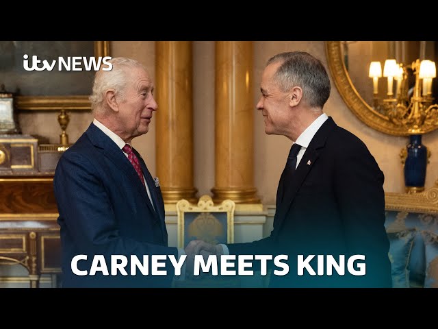 ⁣New Canadian PM Mark Carney meets King Charles and Starmer amid tensions with US | ITV News