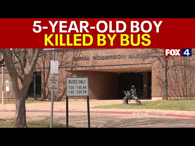 ⁣Texas school bus hits, kills 5-year-old student