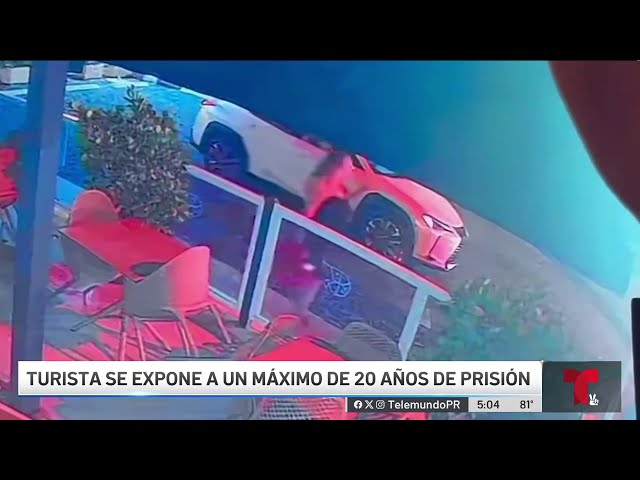 ⁣Turista imputada de quemar negocios está encarcelada "en el hoyo"