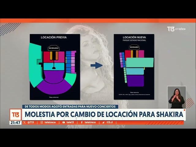 Molestia por cambio de locación para Shakira