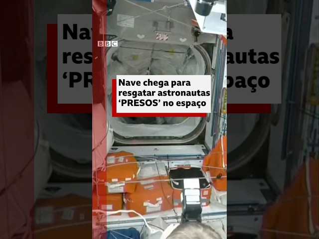 ⁣Alívio: chega resgate para astronautas 'presos' há 9 meses no espaço #bbcnewsbrasil