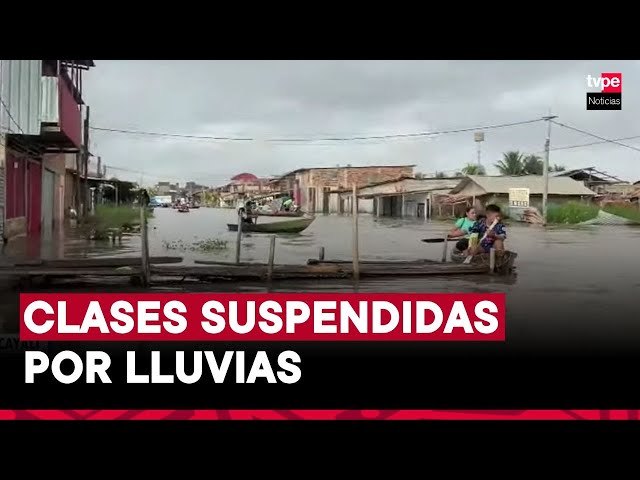 ⁣Fuertes lluvias inundan colegios y retrasan el inicio de clases en Pucallpa