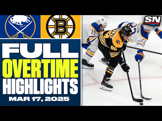 Buffalo Sabres at Boston Bruins | FULL Overtime Highlights - March 17, 2025